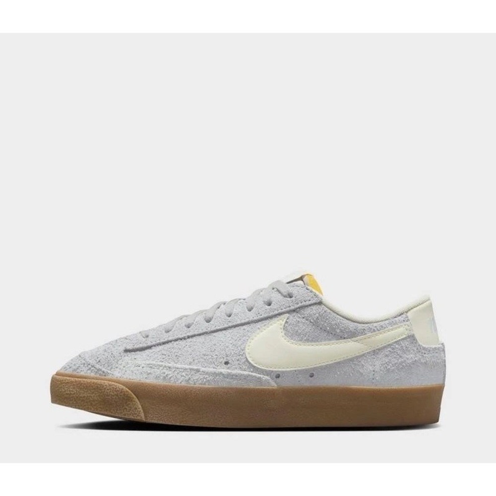 NIKE Sneakers 12 Blazer Low 77 Women's‎ Suede Gray Vintage Gum Light FQ8060-003